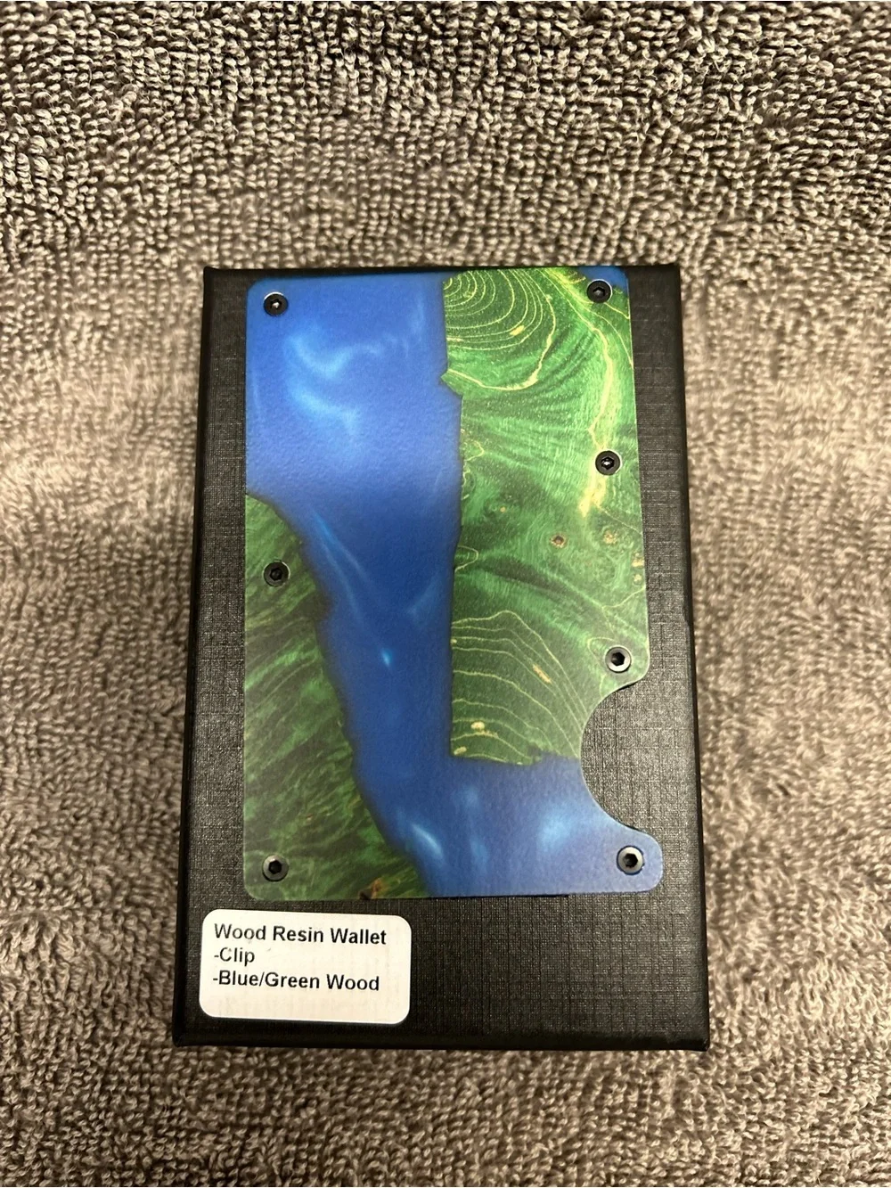 Avantwood wood & resin minimalist card wallet with RFID blocking and money clip